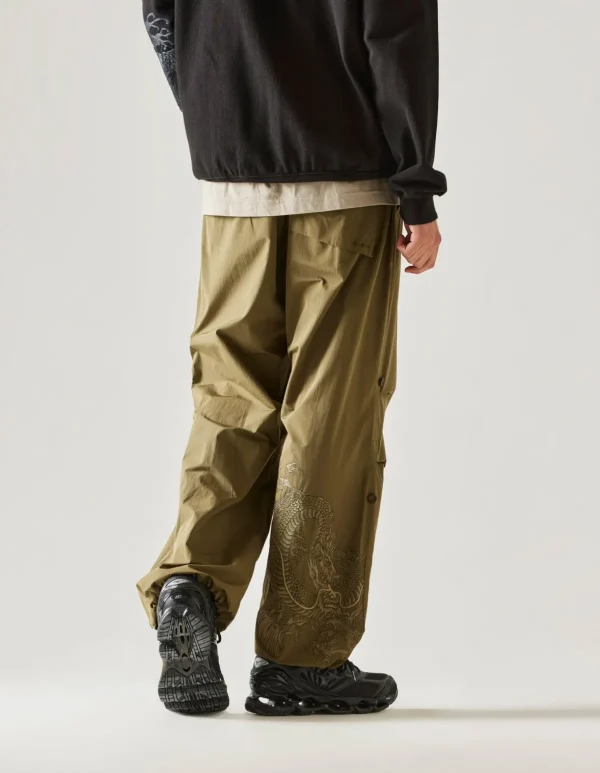Maharishi Original Snopants*4244 Water Dragon Embroidered Loose Snopants® Olive/Tonal