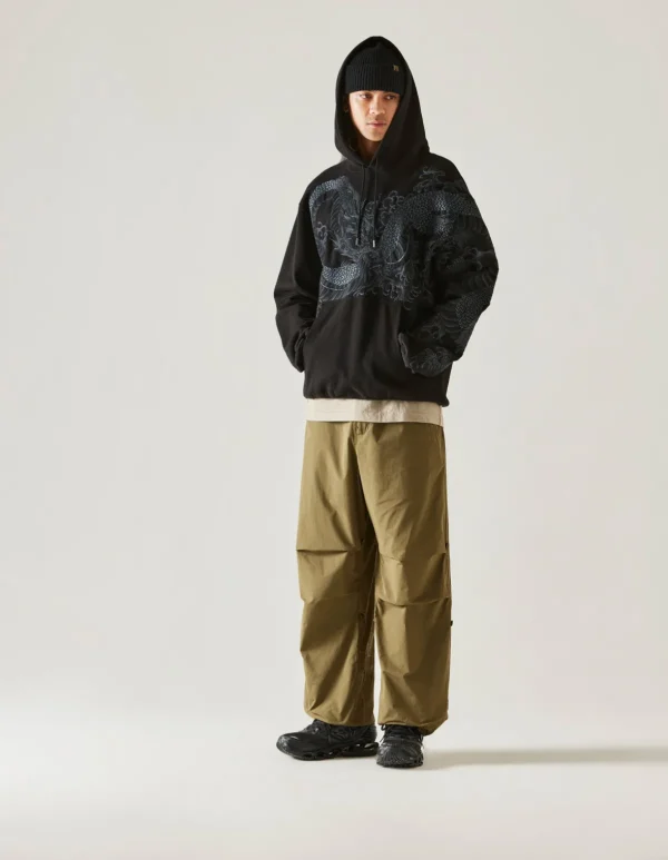 Maharishi Original Snopants*4244 Water Dragon Embroidered Loose Snopants® Olive/Tonal