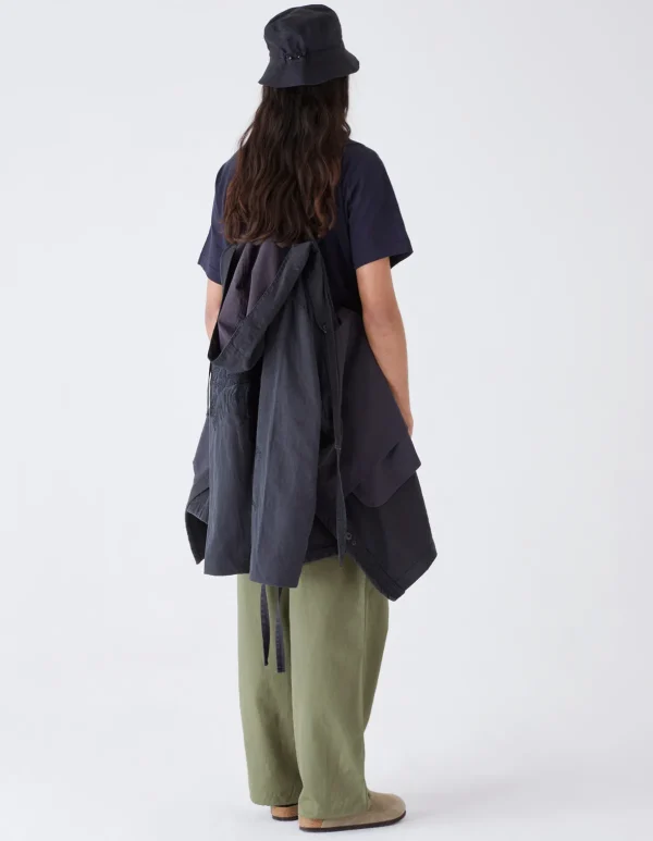 Maharishi Parkas*4240 Water Dragon Embroidered Kimono Parka Black Blk-108Ff