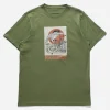 Maharishi Short Sleeve T-Shirts*1072 Water Peace Crane T-Shirt Olive