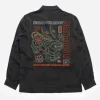 Maharishi Shirts*4209 Year Of The Rabbit Embroidered Shirt Black
