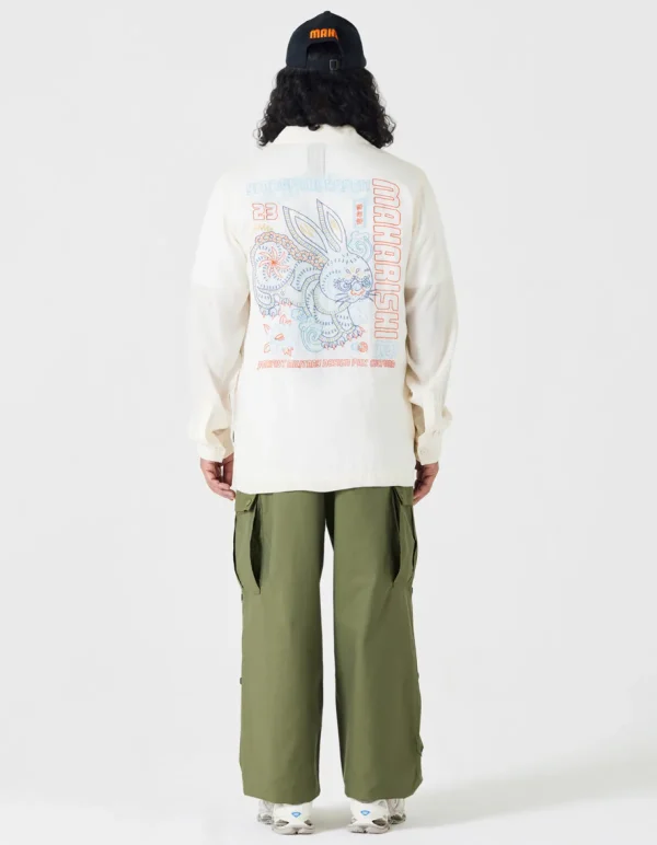 Maharishi Shirts*4209 Year Of The Rabbit Embroidered Shirt Ecru