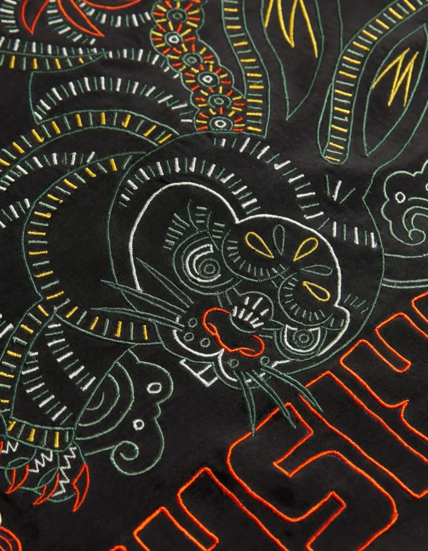 Maharishi Shirts*4209 Year Of The Rabbit Embroidered Shirt Black