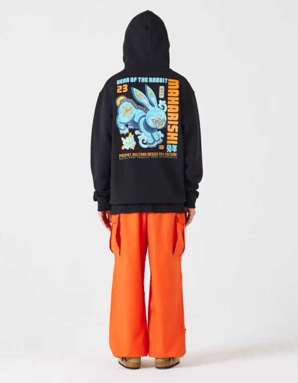 Maharishi Hooded Sweats*1003 Year Of The Rabbit Hooded Sweat Black