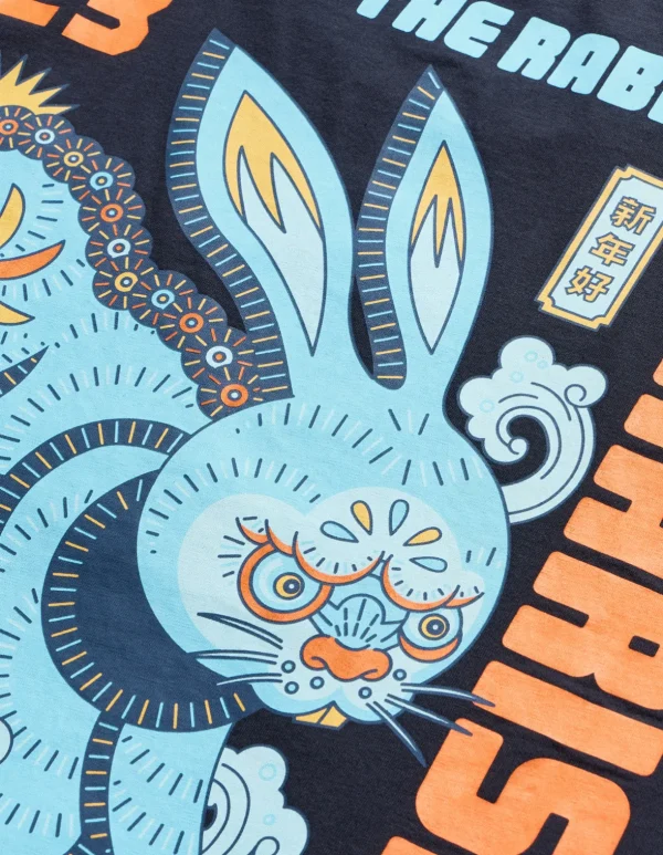 Maharishi Short Sleeve T-Shirts*1002 Year Of The Rabbit T-Shirt Navy