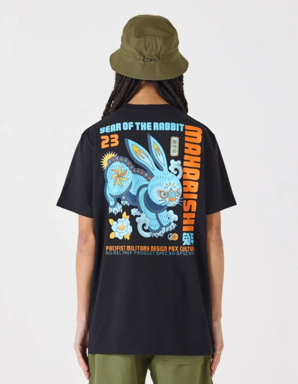 Maharishi Short Sleeve T-Shirts*1002 Year Of The Rabbit T-Shirt Black