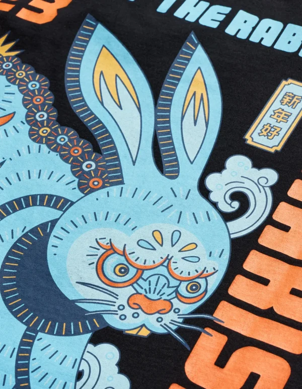 Maharishi Short Sleeve T-Shirts*1002 Year Of The Rabbit T-Shirt Black