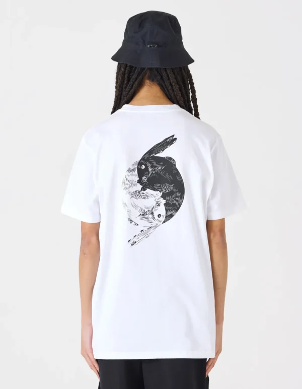 Maharishi Short Sleeve T-Shirts*1007 Yin Yang Rabbit T-Shirt White